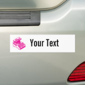 Schrijfmachine - Magenta Writer schrijfmachine Bumpersticker (Op auto)