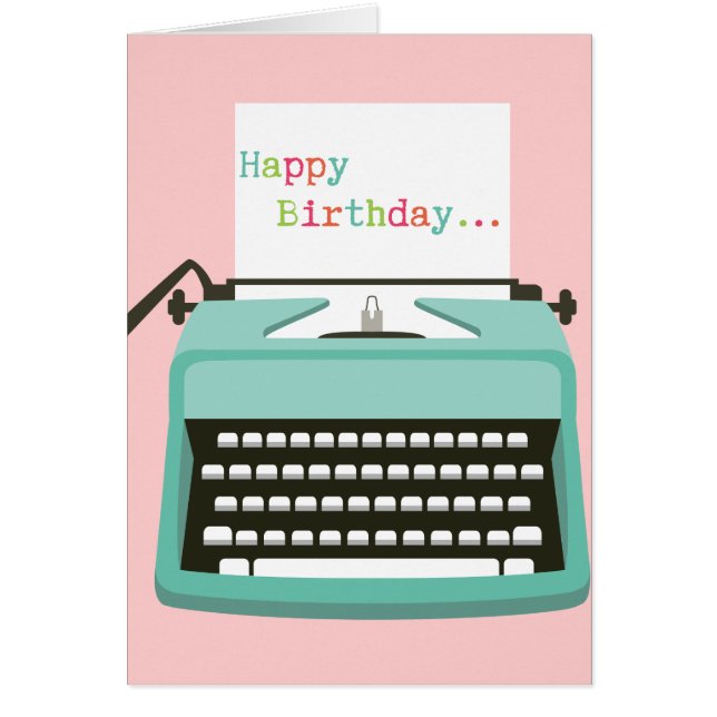 Schrijfmachine met notitie (Voorkant)