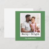 Schrijfmachine Minimalist Kerst Foto Prettig Licht Feestdagenkaart (Voorkant / Achterkant)