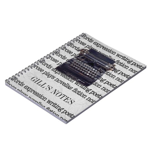  schrijfmachine notitieboek (Linkerzijde)