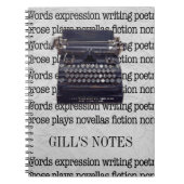  schrijfmachine notitieboek (Voorkant)