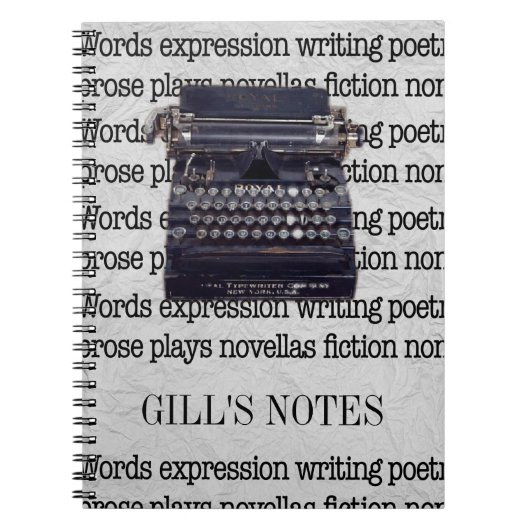 schrijfmachine notitieboek (Voorkant)