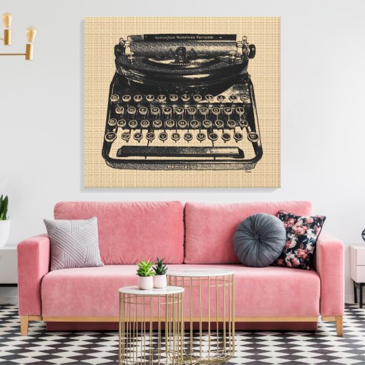  schrijfmachine op Canvas (Insitu (Woonkamer))