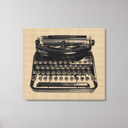 schrijfmachine op Canvas (Voorkant)