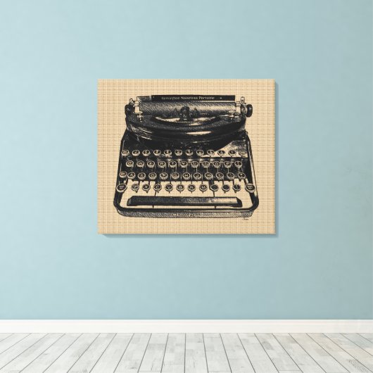  schrijfmachine op Canvas (Insitu (Houten vloer))