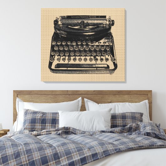  schrijfmachine op Canvas Afdruk (Insitu (Slaapkamer))