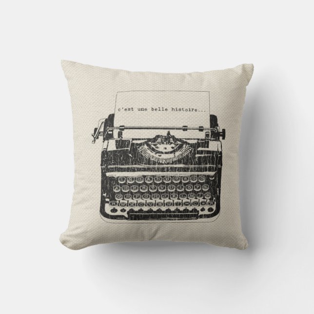  schrijfmachine piloot kussen (Voorkant)