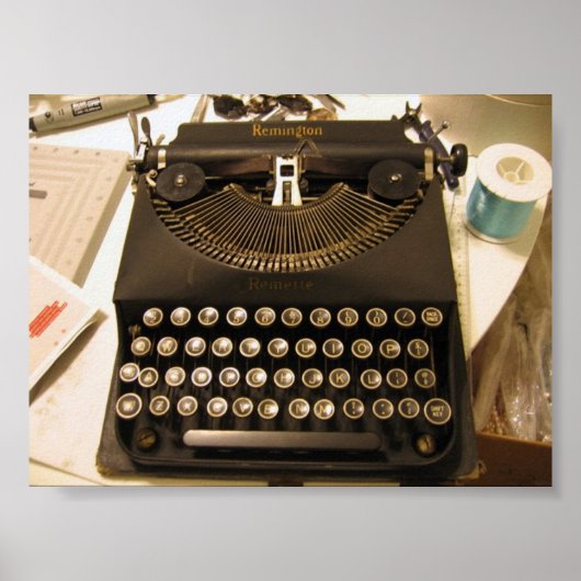 schrijfmachine poster (Voorkant)
