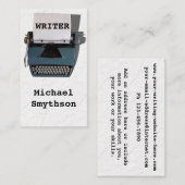 Schrijfmachine Retrotypemachine op gekreukeld papi Visitekaartje (Voorkant / Achterkant)