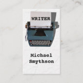 Schrijfmachine Retrotypemachine op gekreukeld papi Visitekaartje (Voorkant)