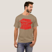  schrijfmachine - rood t-shirt (Voorkant volledig)