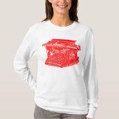  schrijfmachine - rood t-shirt (Voorkant)