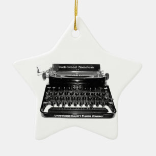 Schrijfmachine Schrijfmachine Auteur Novelist writ Keramisch Ornament