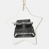 Schrijfmachine Schrijfmachine Auteur Novelist writ Keramisch Ornament (Links)