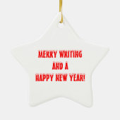 Schrijfmachine Schrijfmachine Auteur Novelist writ Keramisch Ornament (Achterkant)