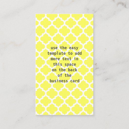 Schrijfmachine Schrijfmachine Modern Geel Geel Visitekaartje (Achterkant)