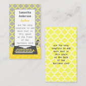 Schrijfmachine Schrijfmachine Modern Geel Geel Visitekaartje (Voorkant / Achterkant)