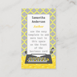 Schrijfmachine Schrijfmachine Modern Geel Geel Visitekaartje