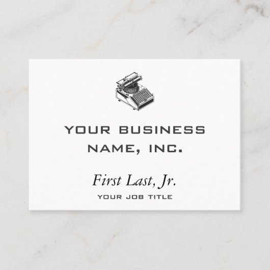 Schrijfmachine - Schrijfmachine - schrijfmachine Visitekaartje (Voorkant)