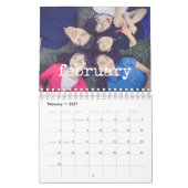 schrijfmachine script familie foto 2026 kalender (Feb 2027)