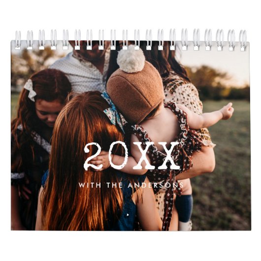  schrijfmachine script familie foto 2026 kalender (Hoes)