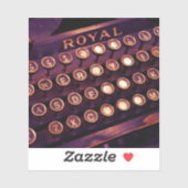 schrijfmachine sticker (Vel)