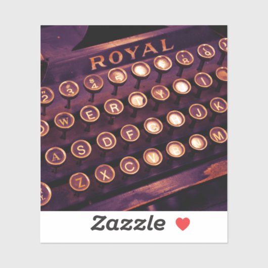 schrijfmachine sticker (Vel)