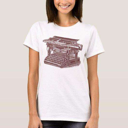  schrijfmachine t-shirt (Voorkant)