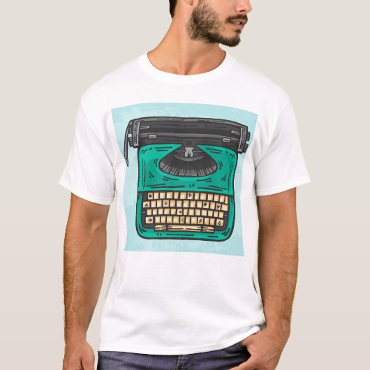 schrijfmachine t-shirt (Voorkant)