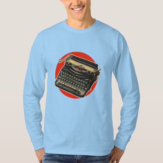  schrijfmachine t-shirt (Voorkant)