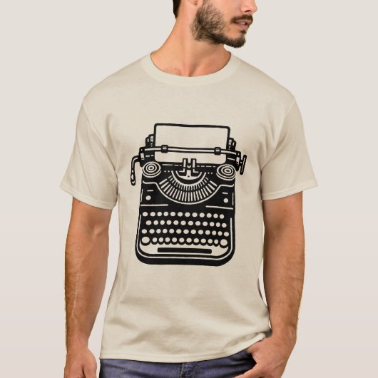  schrijfmachine t-shirt (Voorkant)