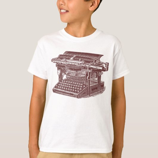  schrijfmachine t-shirt (Voorkant)