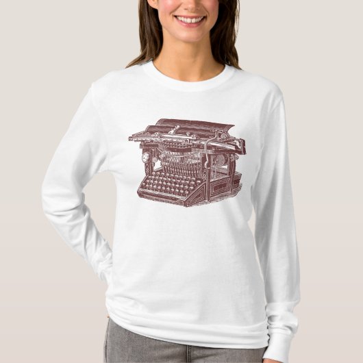 schrijfmachine t-shirt (Voorkant)