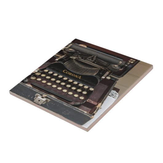  schrijfmachine tegeltje (Zijkant)