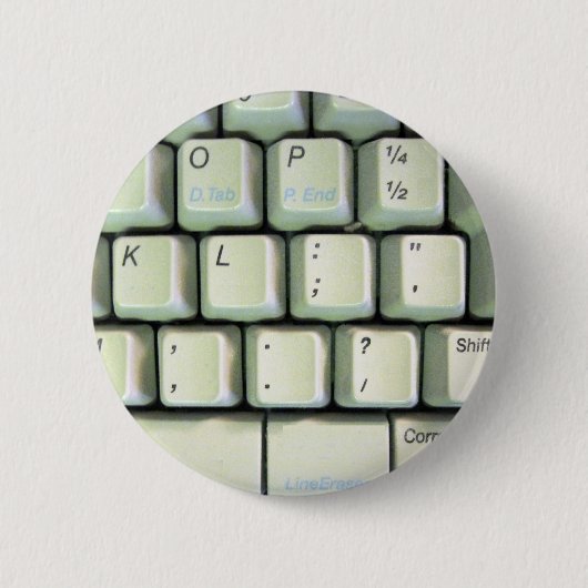 Schrijfmachine Toetsenbord Ronde Button 5,7 Cm (Voorkant)