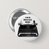 Schrijfmachine Uw berichtontwerp Ronde Button 5,7 Cm (Voorkant /achterkant)