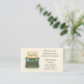  schrijfmachine-verteller visitekaartje (Staand voorkant)