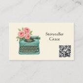  schrijfmachine-verteller visitekaartje (Achterkant)