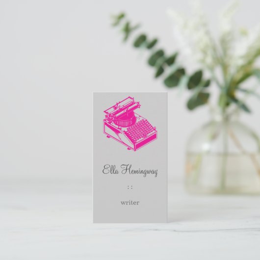 Schrijfmachine Visitekaartje (Staand voorkant)