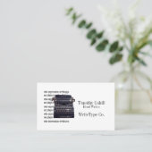  schrijfmachine visitekaartje (Staand voorkant)