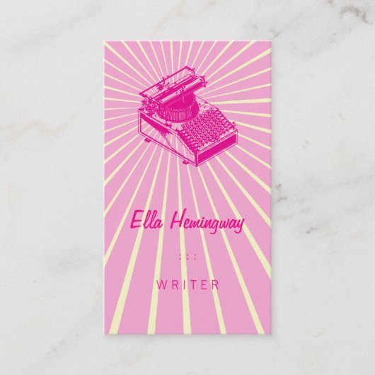Schrijfmachine Visitekaartje (Voorkant)