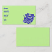  schrijfmachine visitekaartje (Voorkant / Achterkant)