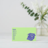  schrijfmachine visitekaartje (Staand voorkant)