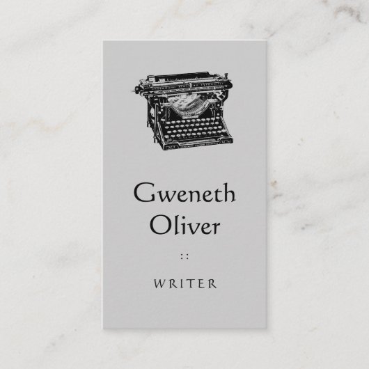 Schrijfmachine Visitekaartje (Voorkant)