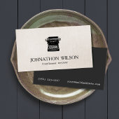 Schrijfmachine visitekaartje