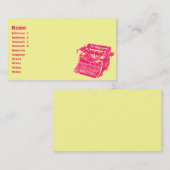  schrijfmachine visitekaartje (Voorkant / Achterkant)