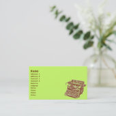  schrijfmachine visitekaartje (Staand voorkant)