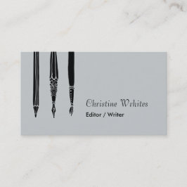 Schrijfmachine voor fonteinen visitekaartje