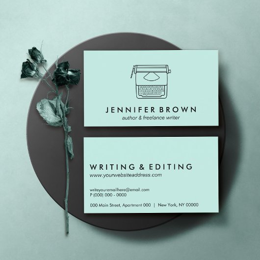  schrijfmachine voor schrijfmachine visitekaartje