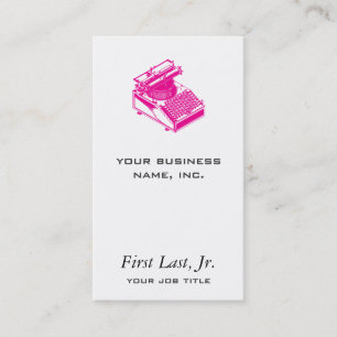 Schrijfmachine voor type: magenta schrijfmachine visitekaartje